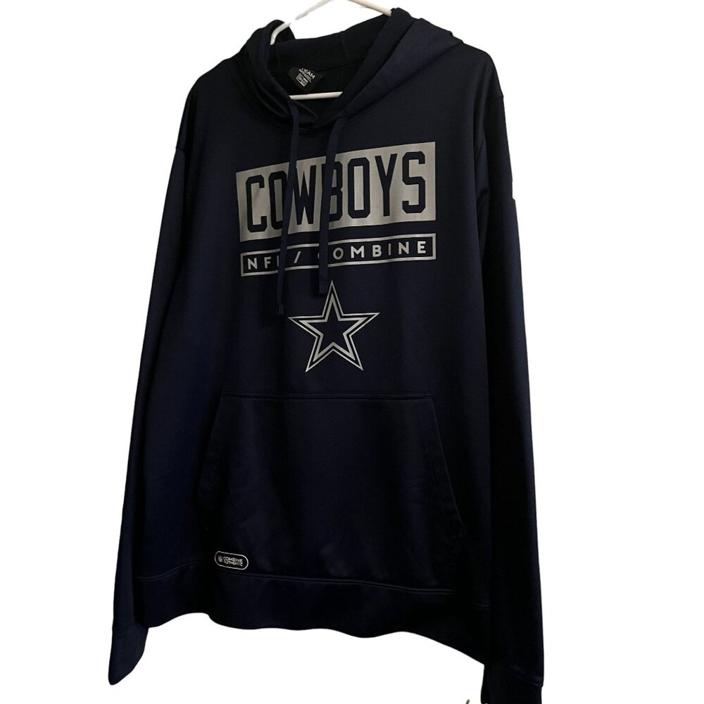 DALLAS COWBOYS NFL Apparel Combine XXL Men's Hooded Sweatshirt Dark Blue